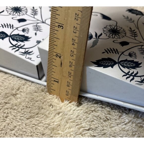 Metal Wall Organizer For Letters Bills & Misc Blue Floral Design - Picture 10 of 10